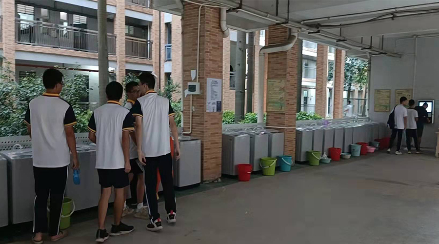 好評續單！江門(mén)一中學(xué)校持續追加共享洗衣機！