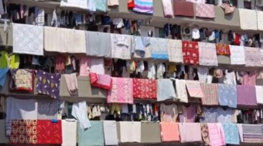 學(xué)?，F曬被大場(chǎng)面！滾筒衣服烘干機即烘即干大件棉被 便捷好用